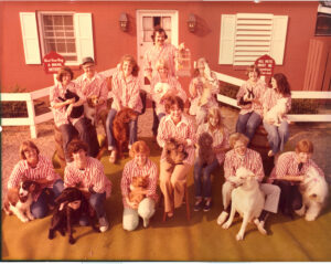 group of people with pets